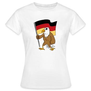 Adler Deutsche Fahne Allemagne - T-shirt Femme - blanc - Devant - AI Model Female 172 dark (172cm)