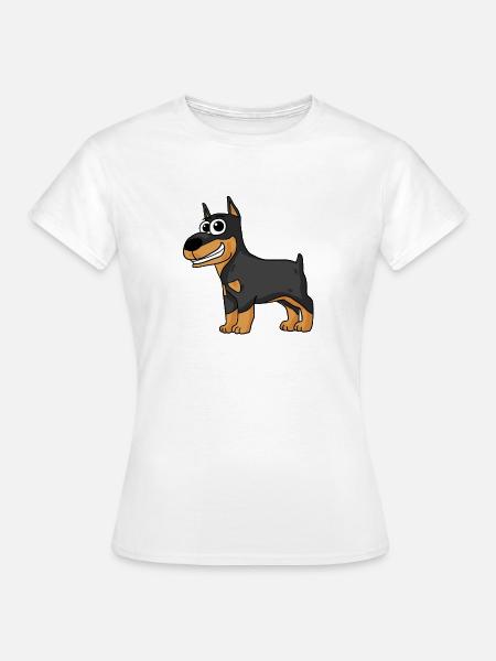 Dobermann Hund Hundebesitzer Geschenk - Frauen T-Shirt - Weiß