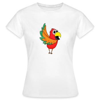 Jungle de perroquets - T-shirt Femme - blanc - Devant - AI Model Female 172 dark (172cm)