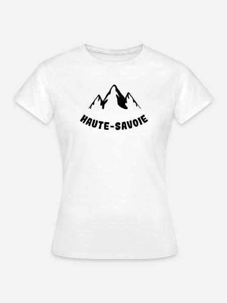 Haute Savoie Schwarzer Berg - Frauen T-Shirt - Weiß