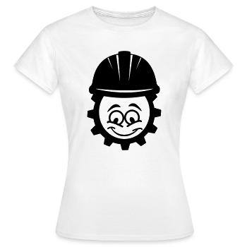 Mechanic with helmet - Women's T-Shirt - white - Front - AI Model Female 172 dark (172cm)