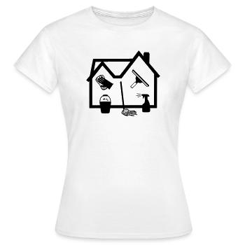 Home Reiniger Fensterreiniger - Frauen T-Shirt - Weiß - Vorne - AI Model Female 172 dark (172cm)
