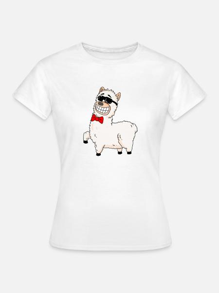 Cool Alpaka - Frauen T-Shirt - Weiß