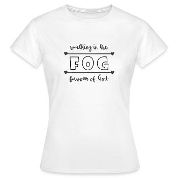 Le dessein chrétien marchant en faveur de Dieu - T-shirt Femme - blanc - Devant - AI Model Female 172 dark (172cm)