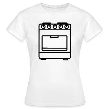 Four à gaz - T-shirt Femme - blanc - Devant - AI Model Female 172 dark (172cm)