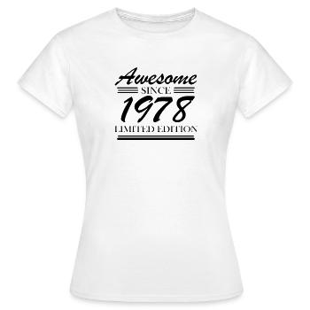 1978 - Jahrgang 1978 - Frauen T-Shirt - Weiß - Vorne - AI Model Female 172 dark (172cm)