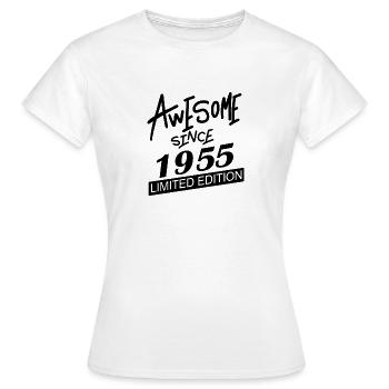 1955 - Born 1955 - Women's T-Shirt - white - Front - AI Model Female 172 dark (172cm)
