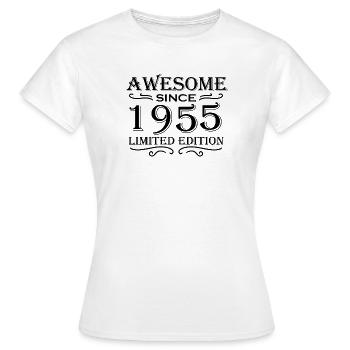 1955 - Born 1955 - Women's T-Shirt - white - Front - AI Model Female 172 dark (172cm)