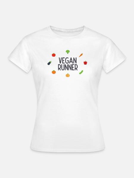 Veganer Läufer - Frauen T-Shirt - Weiß