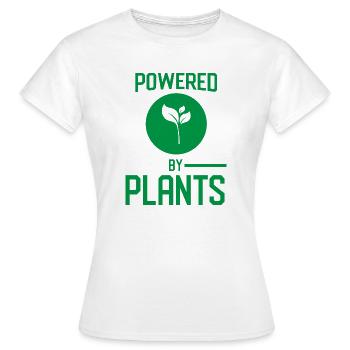 Powered By Plants - Women's T-Shirt - white - Front - AI Model Female 172 dark (172cm)
