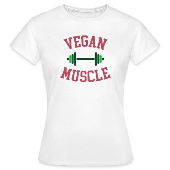 Muscle végétalien - T-shirt Femme - blanc - Devant - AI Model Female 172 dark (172cm)