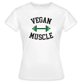 Vegan Muscle - Women's T-Shirt - white - Front - AI Model Female 172 dark (172cm)