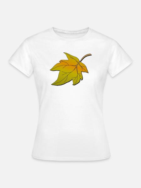 Herbstblatt | Autumn leave - Frauen T-Shirt - Weiß