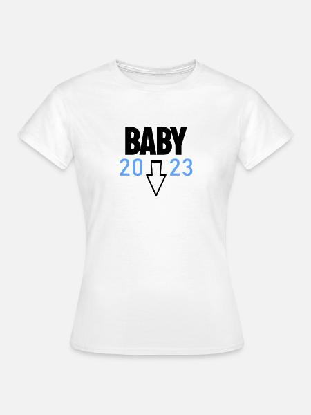 Schwangerschaft 2023 - Schwanger - Frauen T-Shirt - Weiß