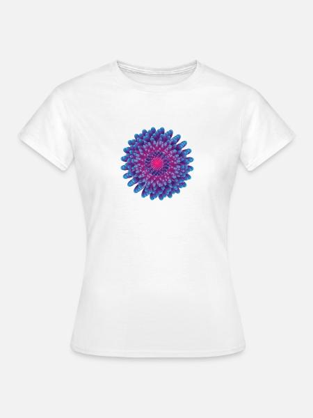 Vektor Blume - Frauen T-Shirt - Weiß
