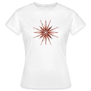 étoile Rostroter étincelante et rayonnante - T-shirt Femme - blanc - Devant - AI Model Female 172 dark (172cm)