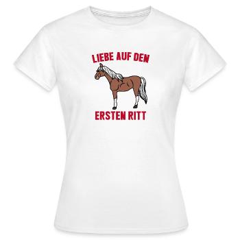 Islandpferde Pferdenarr Cool Statement Pferde - Frauen T-Shirt - Weiß - Vorne - AI Model Female 172 dark (172cm)