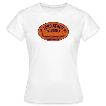 Vintage Long Beach California - Women's T-Shirt - white - Front - AI Model Female 172 dark (172cm)
