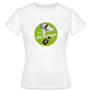 3 ème mi-temps - T-shirt Femme - blanc - Devant - AI Model Female 172 dark (172cm)