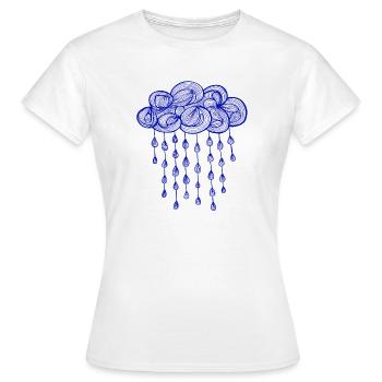 pluie, saison, pluie, cycle de l'eau - T-shirt Femme - blanc - Devant - AI Model Female 172 dark (172cm)