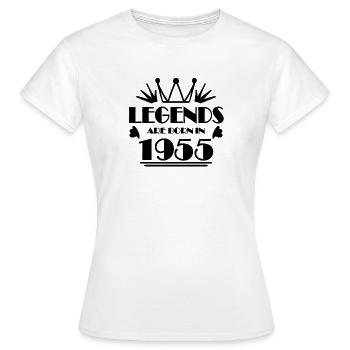 1955 - Born 1955 - Women's T-Shirt - white - Front - AI Model Female 172 dark (172cm)