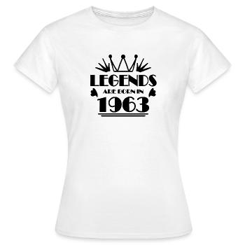 1963 - Born 1963 - Women's T-Shirt - white - Front - AI Model Female 172 dark (172cm)