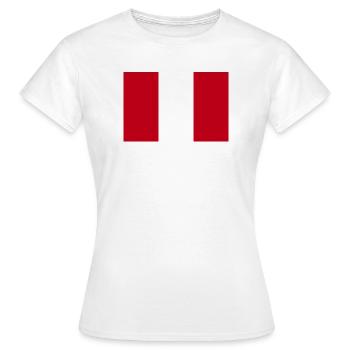 Drapeau national du Pérou - T-shirt Femme - blanc - Devant - AI Model Female 172 dark (172cm)