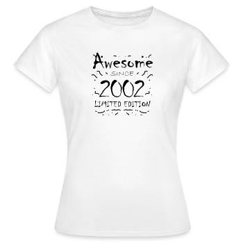 2002 - Jahrgang 2002 - Fantastisch seit 2002 - Frauen T-Shirt - Weiß - Vorne - AI Model Female 172 dark (172cm)