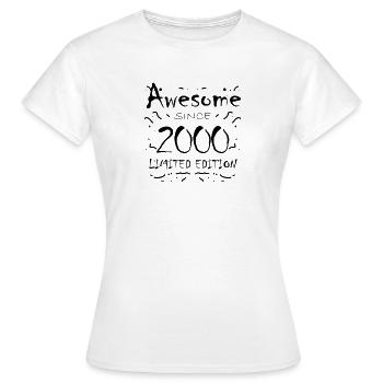 2000 - Vintage 2000 - Fantastic since 2000 - Women's T-Shirt - white - Front - AI Model Female 172 dark (172cm)