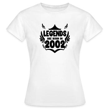 2002 - Jahrgang 2002 - Frauen T-Shirt - Weiß - Vorne - AI Model Female 172 dark (172cm)