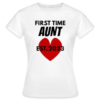 Tante pour la première fois - Tante 2023 - T-shirt Femme - blanc - Devant - AI Model Female 172 dark (172cm)