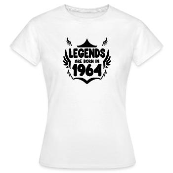 1964 - Né en 1964 - T-shirt Femme - blanc - Devant - AI Model Female 172 dark (172cm)