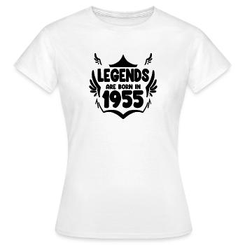 1955 - Born 1955 - Women's T-Shirt - white - Front - AI Model Female 172 dark (172cm)