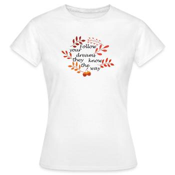 Herbstlaub und Eicheln Muster - Frauen T-Shirt - Weiß - Vorne - AI Model Female 172 dark (172cm)
