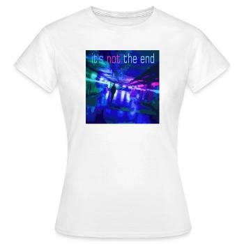 Es ist nicht das Ende Neon Tunnel - Frauen T-Shirt - Weiß - Vorne - AI Model Female 172 dark (172cm)