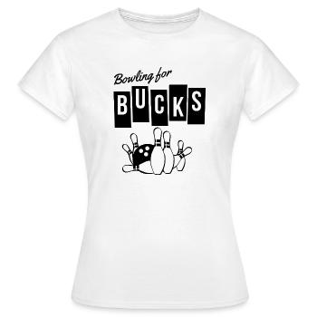 Bowling, Strike, Bowling - Frauen T-Shirt - Weiß - Vorne - AI Model Female 172 dark (172cm)