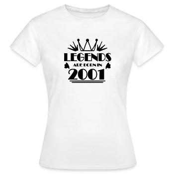 2001 - Jahrgang 2001 - Frauen T-Shirt - Weiß - Vorne - AI Model Female 172 dark (172cm)