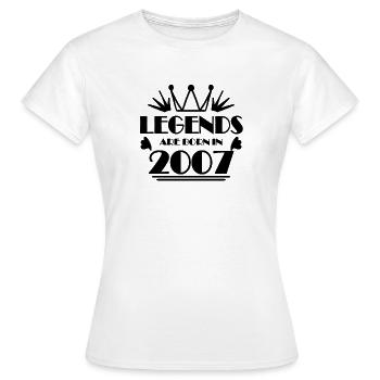 2007 - Né en 2007 - T-shirt Femme - blanc - Devant - AI Model Female 172 dark (172cm)