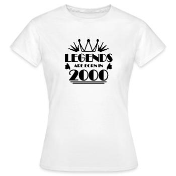 2000 - Jahrgang 2000 - Frauen T-Shirt - Weiß - Vorne - AI Model Female 172 dark (172cm)