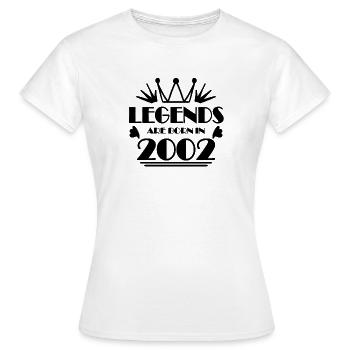 2002 - Jahrgang 2002 - Frauen T-Shirt - Weiß - Vorne - AI Model Female 172 dark (172cm)