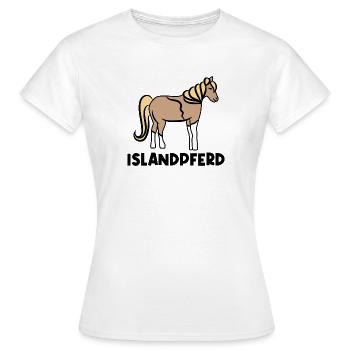 Islandpferde Pferdenarr Statement Pferdeliebe - Frauen T-Shirt - Weiß - Vorne - AI Model Female 172 dark (172cm)