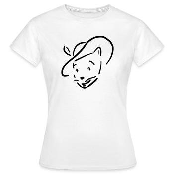 Der gestiefelte Kater - Frauen T-Shirt - Weiß - Vorne - AI Model Female 172 dark (172cm)