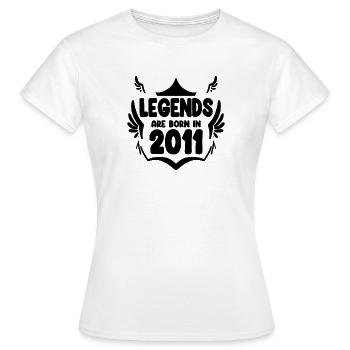 2011 - Jahrgang 2011 - Frauen T-Shirt - Weiß - Vorne - AI Model Female 172 dark (172cm)