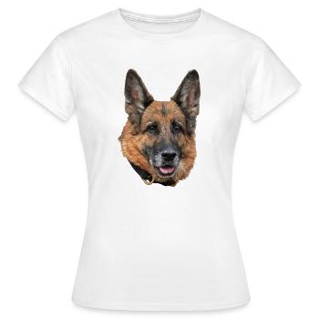 Chien de berger - T-shirt Femme - blanc - Devant - AI Model Female 172 dark (172cm)