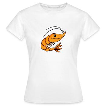 Crevettes - T-shirt Femme - blanc - Devant - AI Model Female 172 dark (172cm)