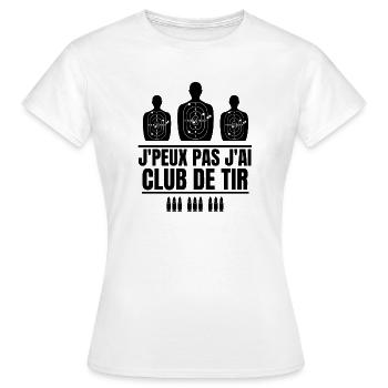 club de tir, école de tir, entrainement au tir - T-shirt Femme - blanc - Devant - AI Model Female 172 dark (172cm)