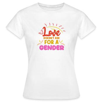 Partenariat homosexuel Déclaration LGBT - T-shirt Femme - blanc - Devant - AI Model Female 172 dark (172cm)