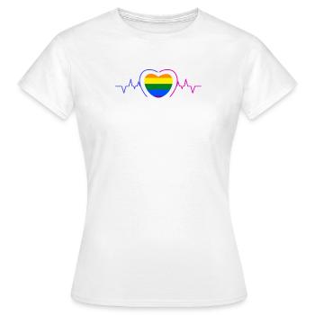 LGBT Heart Pride Gay Gay Sexualité Droits humains - T-shirt Femme - blanc - Devant - AI Model Female 172 dark (172cm)