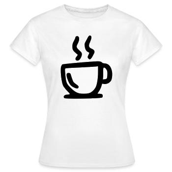 tasse chaude - T-shirt Femme - blanc - Devant - AI Model Female 172 dark (172cm)