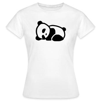 cuddly panda - Women's T-Shirt - white - Front - AI Model Female 172 dark (172cm)